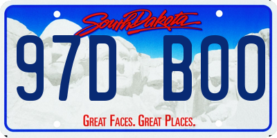 SD license plate 97DB00