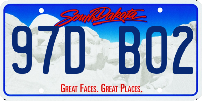 SD license plate 97DB02