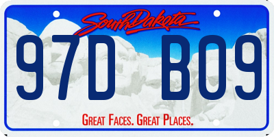 SD license plate 97DB09