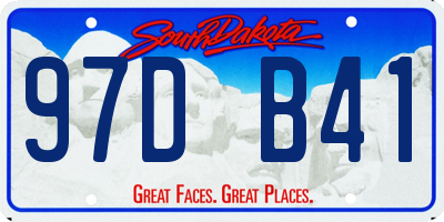 SD license plate 97DB41