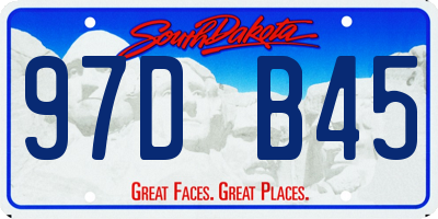 SD license plate 97DB45