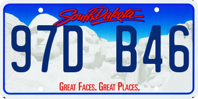 SD license plate 97DB46