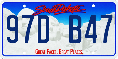 SD license plate 97DB47