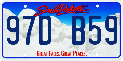 SD license plate 97DB59