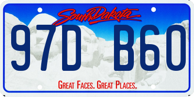 SD license plate 97DB60