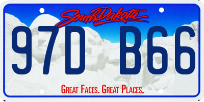 SD license plate 97DB66