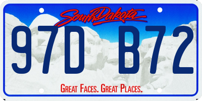 SD license plate 97DB72