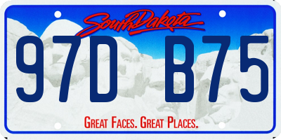 SD license plate 97DB75