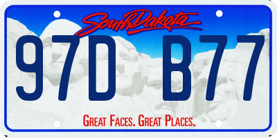 SD license plate 97DB77