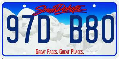 SD license plate 97DB80