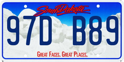 SD license plate 97DB89