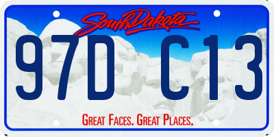 SD license plate 97DC13