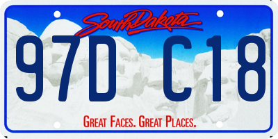 SD license plate 97DC18