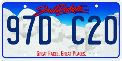 SD license plate 97DC20