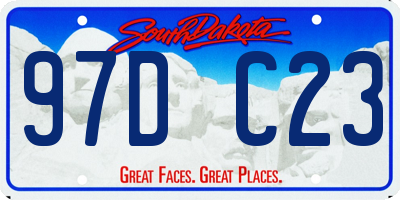 SD license plate 97DC23