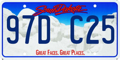 SD license plate 97DC25