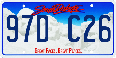 SD license plate 97DC26