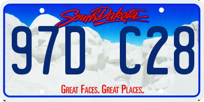 SD license plate 97DC28