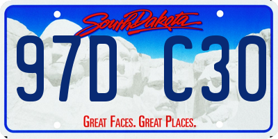 SD license plate 97DC30