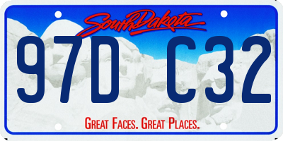 SD license plate 97DC32