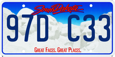 SD license plate 97DC33