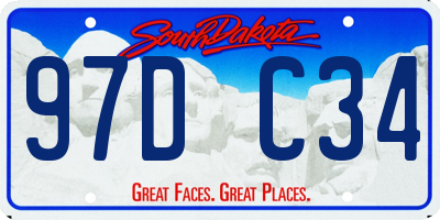 SD license plate 97DC34