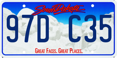SD license plate 97DC35