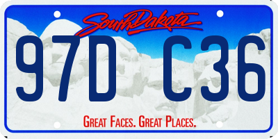 SD license plate 97DC36