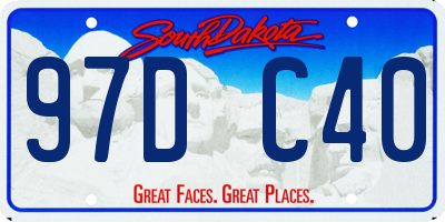 SD license plate 97DC40