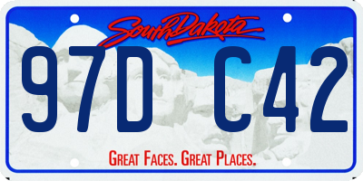 SD license plate 97DC42
