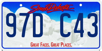 SD license plate 97DC43