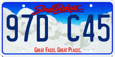 SD license plate 97DC45