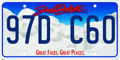 SD license plate 97DC60