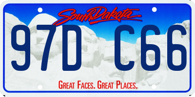 SD license plate 97DC66