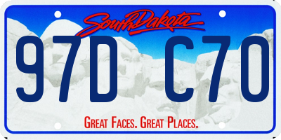 SD license plate 97DC70