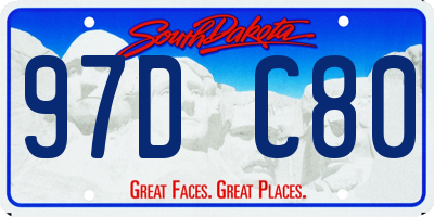SD license plate 97DC80