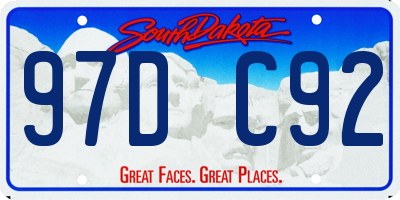 SD license plate 97DC92