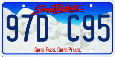SD license plate 97DC95