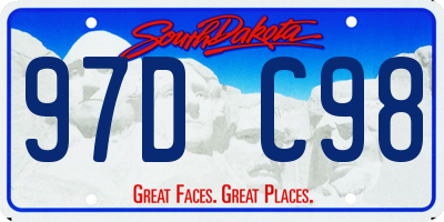 SD license plate 97DC98