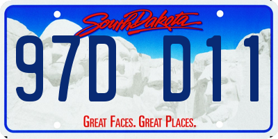 SD license plate 97DD11