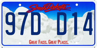 SD license plate 97DD14