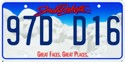 SD license plate 97DD16