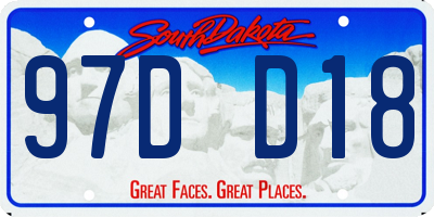 SD license plate 97DD18