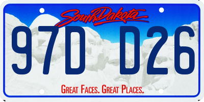SD license plate 97DD26