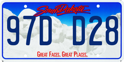 SD license plate 97DD28