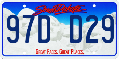 SD license plate 97DD29