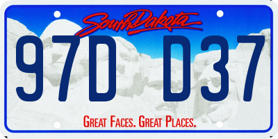 SD license plate 97DD37