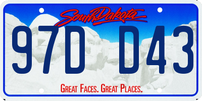 SD license plate 97DD43