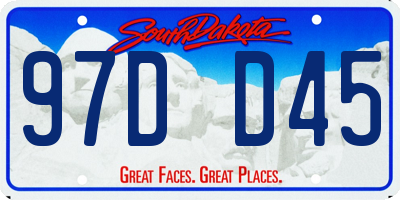 SD license plate 97DD45