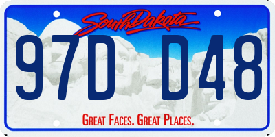 SD license plate 97DD48